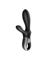Vibromasseur rabbit noir USB, chauffant et connecté Heat Climax  Satisfyer