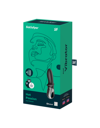 Vibromasseur noir USB, chauffant et connecté Hot Passion Satisfyer