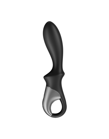 Vibromasseur noir USB, chauffant et connecté Heat Climax Satisfyer