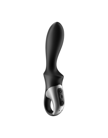 Vibromasseur noir USB, chauffant et connecté Heat Climax Satisfyer