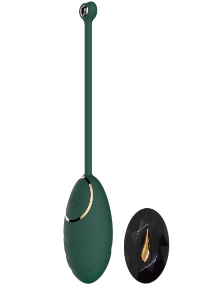 Œuf vibrant Vert Emeraude avec télécommande USB