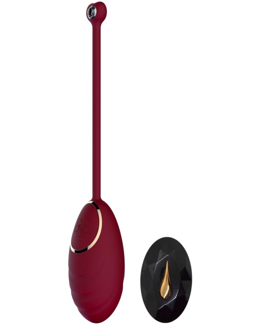 Œuf vibrant rouge avec télécommande USB