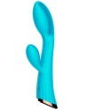 Vibromasseur bleu avec stimulateur de clitoris LRIS USB