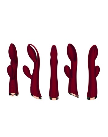 Vibromasseur rouge avec stimulateur de clitoris LRIS USB