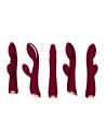 Vibromasseur rouge avec stimulateur de clitoris LRIS USB