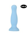 Plug anal ventouse bleu pastel taille M 