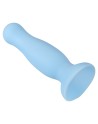 Plug anal ventouse bleu pastel taille M 