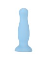 Plug anal ventouse bleu pastel taille M 