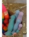 Plug anal ventouse bleu pastel taille M 