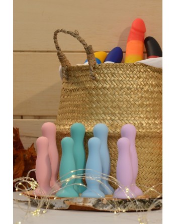 Plug anal ventouse violet pastel taille M 