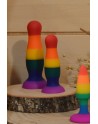 Plug anal ventouse multicouleur taille M 