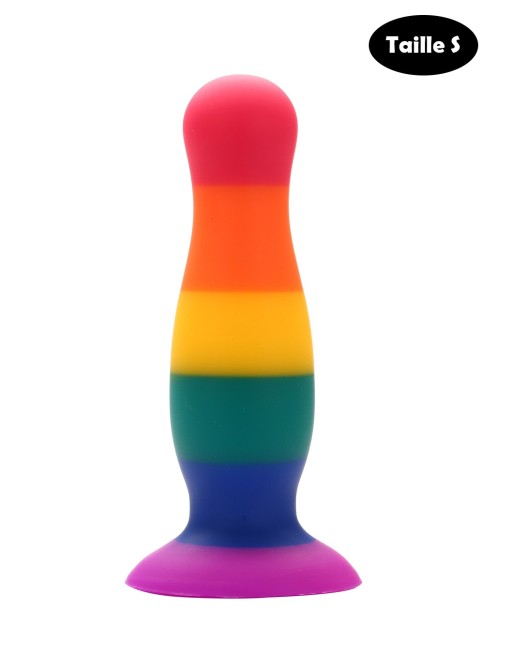 Plug anal ventouse multicouleur taille S 