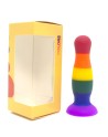 Plug anal ventouse multicouleur taille S 