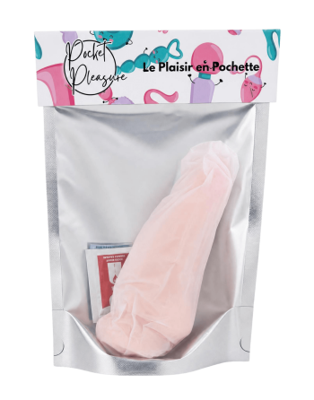 Gode Réaliste Ventouse avec Testicules  1 dosette de lubrifiant — Pocket Pleasure