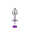 Plug bijou aluminium violet avec clochettes Taille S JINGLE 