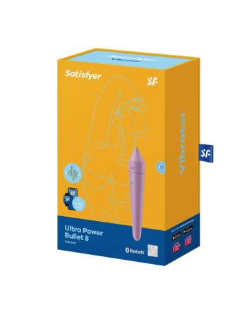 Vibromasseur connecté lilas USB Ultra Power Bullet 8 Satisfyer 
