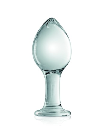 Plug anal boule en verre transparent n°32 Glossy 