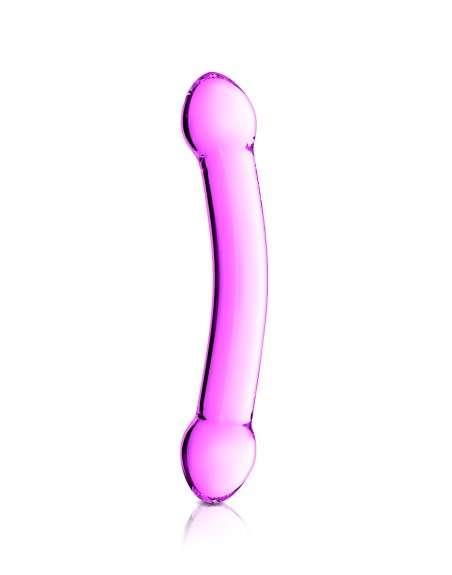 Double dong en verre rose  n°7 Glossy 