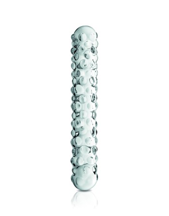 Gode en verre transparent perlé  n°6 Glossy 