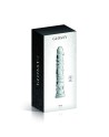 Gode en verre transparent avec gland et veines n°4 Glossy 