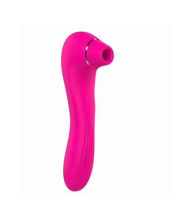 Vibromasseur 10 modes  et stimulateur par vibrations à picots sur membrane rose 10 programmes USB