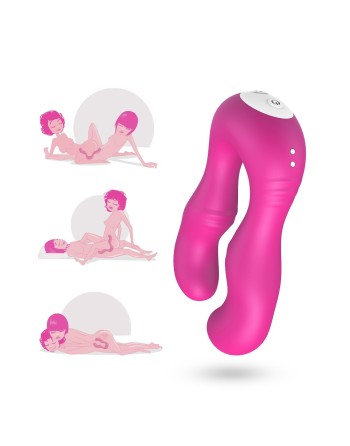 Vibromasseur Rose en forme de U double tête stimulateur point G