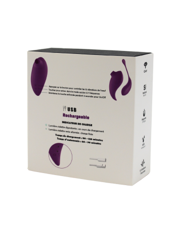 2en1 Stimulateur clitoridien à picots par aspiration avec son œuf vibrant à distance violet