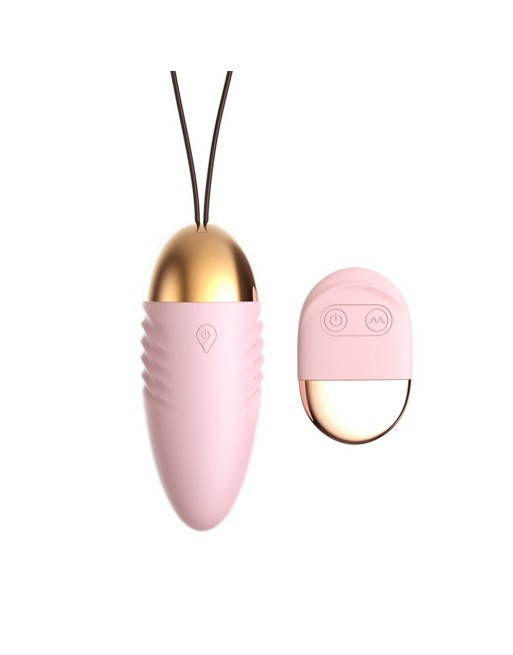 Oeuf  vibrant rose avec télécommande à piles