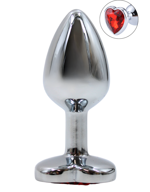 Plug bijou coeur en aluminium bijou rouge Small LOVELY