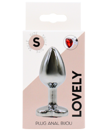 Plug bijou coeur en aluminium bijou rouge Small LOVELY
