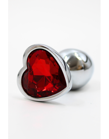 Plug bijou coeur en aluminium bijou rouge Small LOVELY