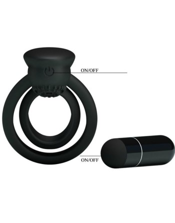 Cockring vibrant en silicone avec stimulateur clitoridien Esther 