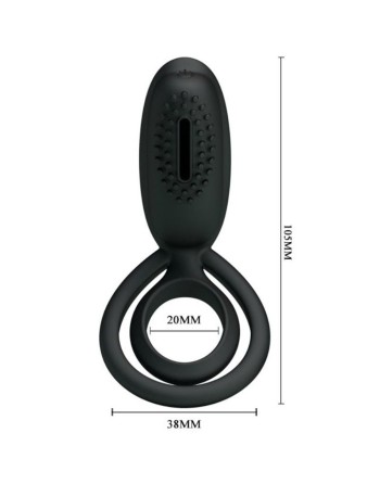 Cockring vibrant en silicone avec stimulateur clitoridien Esther 