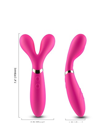 Vibromasseur Wand  rose en forme de Y avec 3 moteurs