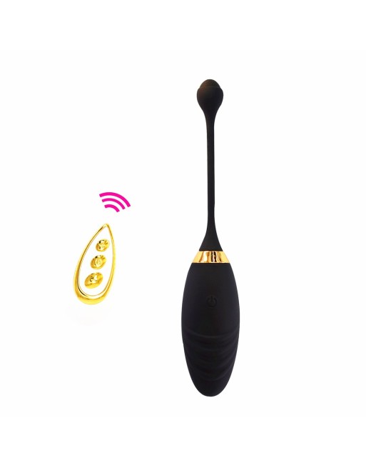 Oeuf vibrant noir avec 10 modes de vibration et 6 vitesses par mode