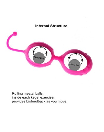 Boules de Geisha Rose silicone 