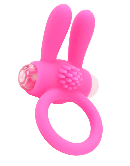 Anneau Vibrant Rabbit Rose Silicone  1 dosette de lubrifiant — Pocket Pleasure