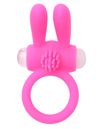 Anneau Vibrant Rabbit Rose Silicone  1 dosette de lubrifiant — Pocket Pleasure