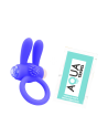 Anneau Vibrant Rabbit Bleu Silicone  1 dosette de lubrifiant — Pocket Pleasure