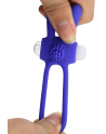 Anneau Vibrant Rabbit Bleu Silicone  1 dosette de lubrifiant — Pocket Pleasure
