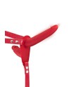 Double gode ceinture rouge vibrant
