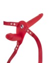 Double gode ceinture rouge vibrant