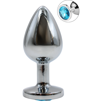 Plug bijou en aluminium bijou bleu Large HELIRA 