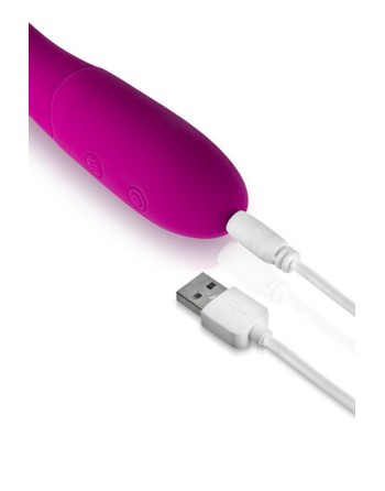 Vibromasseur rabbit Becca rose USB avec gland stimulant 10 programmes 