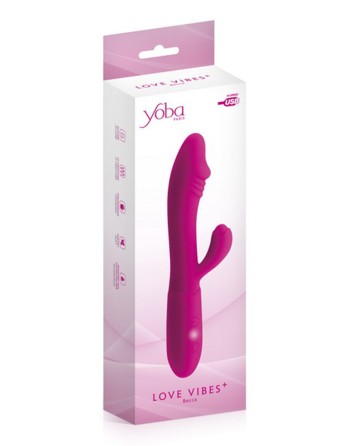 Vibromasseur rabbit Becca rose USB avec gland stimulant 10 programmes 