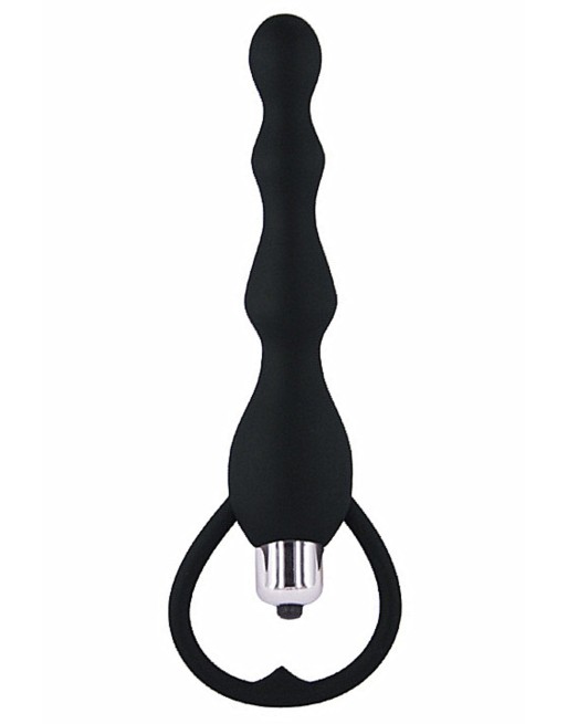 Chapelet anal noir vibrant
