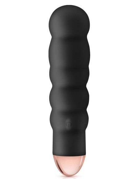 Vibromasseur noir 7 vitesses USB corps ondulé 