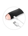 Vibromasseur noir 7 vitesses USB corps ondulé 