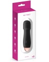 Vibromasseur noir 7 vitesses USB tête strié 