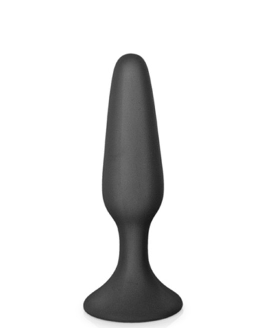 Plug anal noir 11.5cm avec ventouse 